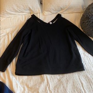 Long sleeve shirt with open back